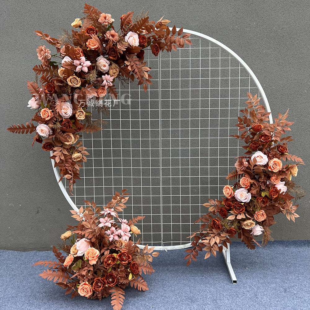 El comercio exterior de la boda flor artificial piso de la boda flor de seda apoyos de la flor de eucalipto flor artificial fila accesorios de la boda floral