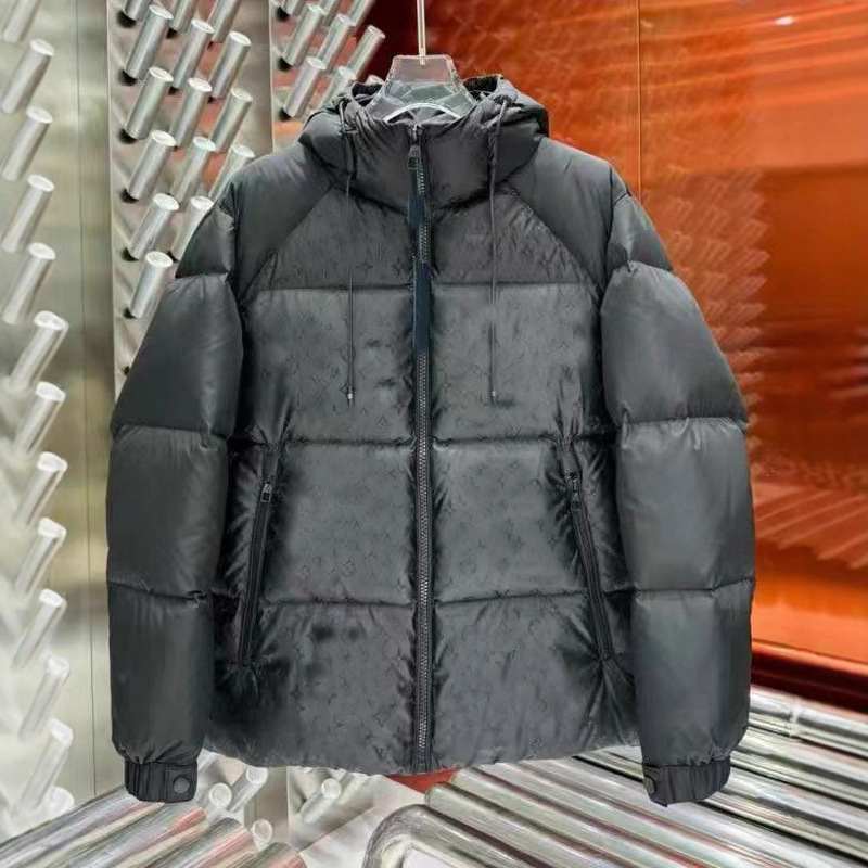 90 Duck down Letter Print Patchwork Winter Warm and Cold-Proof Men's down Jacket Men Feather down