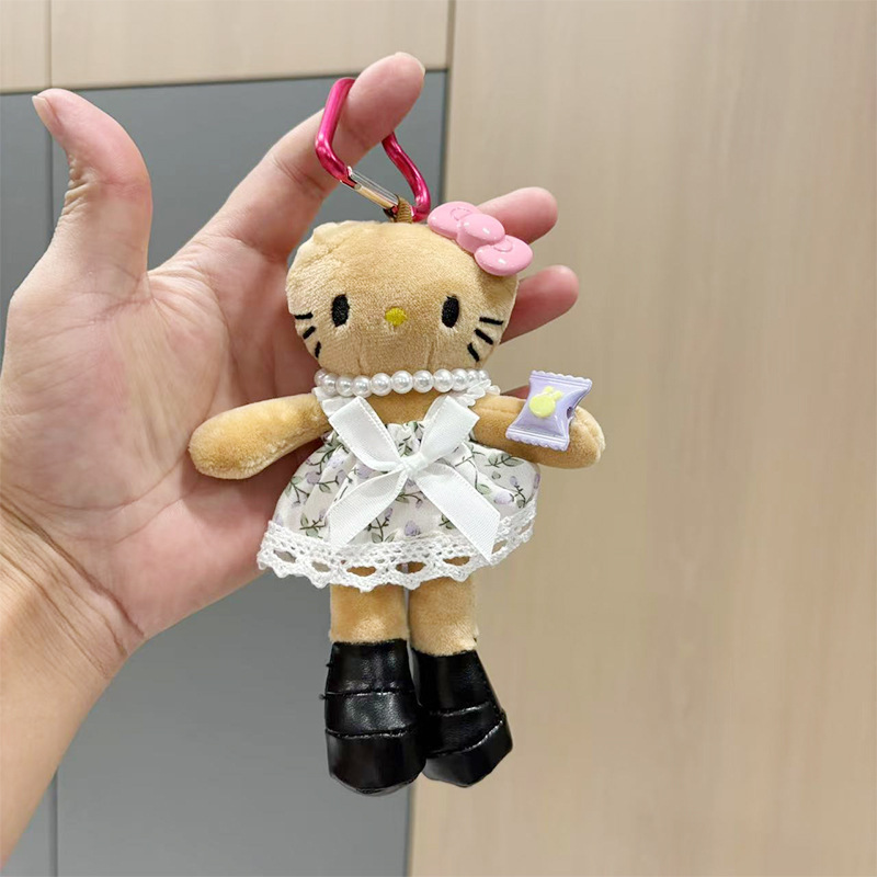 亚马逊长腿kitty毛绒玩偶挂件KT娃娃公仔挂饰情侣背包钥匙扣配饰|undefined