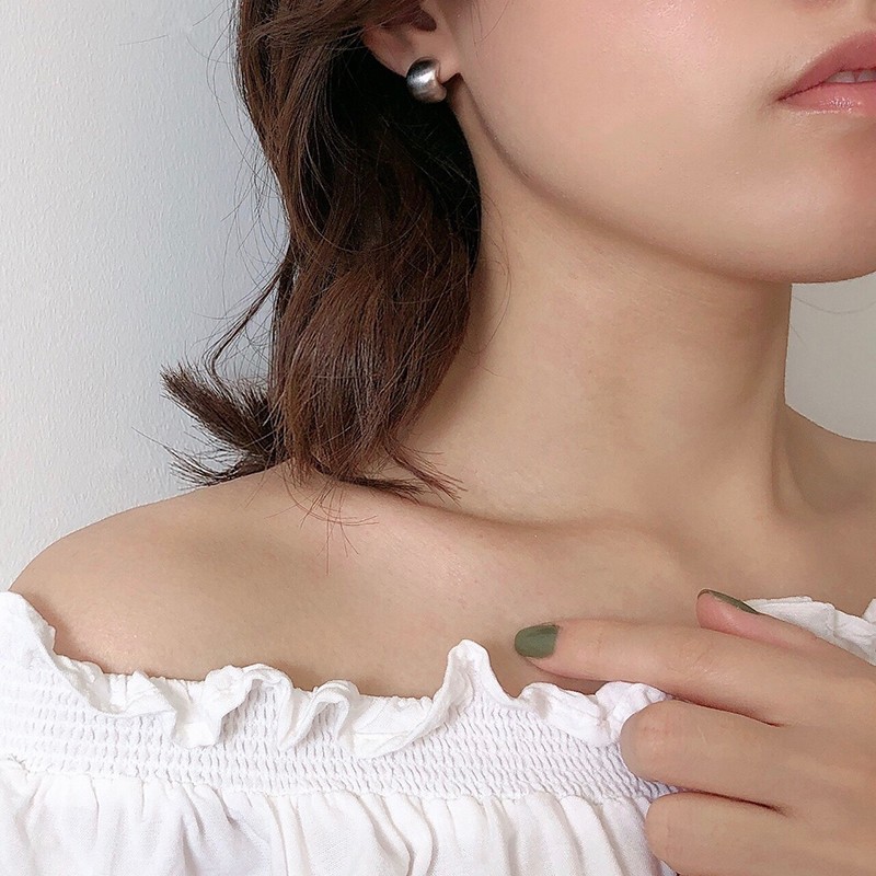 Retro Geometric Copper Plating Ear Studs 1 Pair