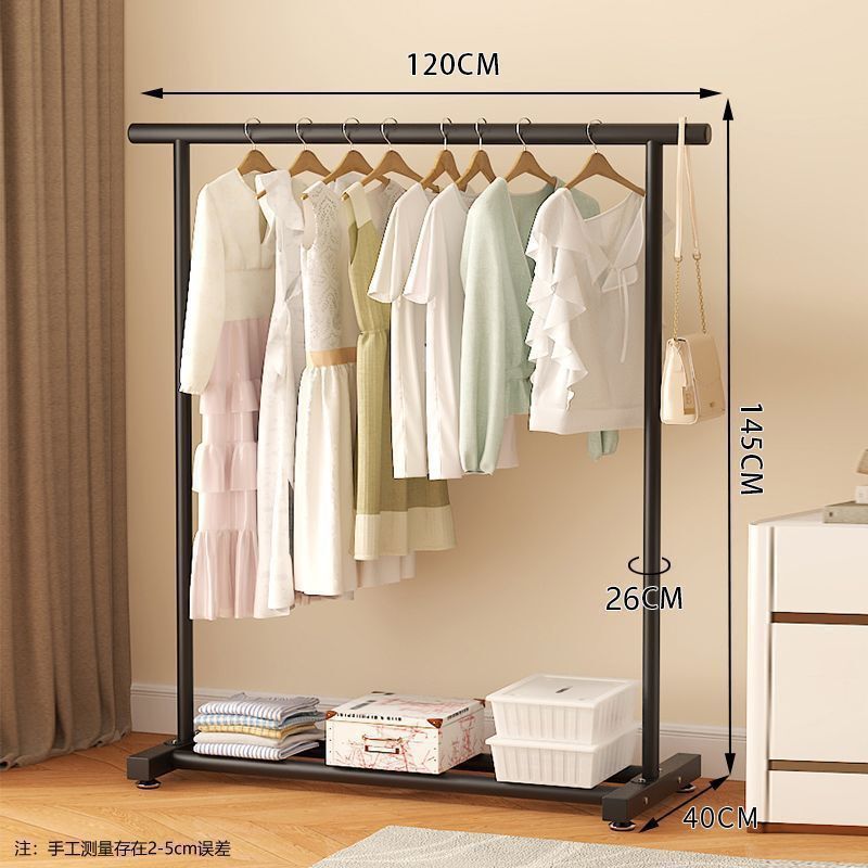 ハンガーハンガー床置き家庭用寝室移動クリームバルコニー服簡易寮ハンガー縦型|undefined