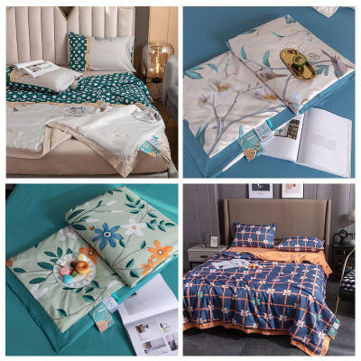 2021 new pattern Summer quilt Four piece suit Cool in summer air conditioner quilt gift gift 150x200 Single summer quilt