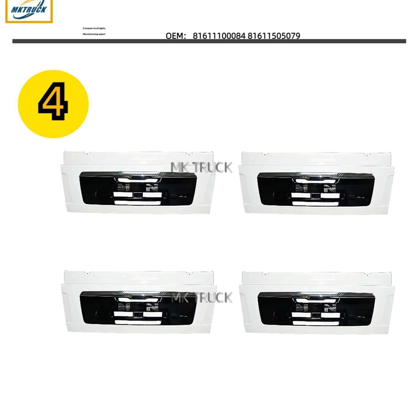 Panel frontal 81611100084/81611505079, para la fábrica de piezas de camiones Man MAN