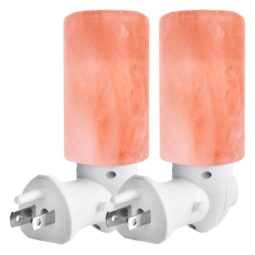 Настенный светильник «Гималай», лампа с отрицательными ионами, соляная лампа, комплект из двух штук, маленький ночник, в цветной коробке, подключаемый к сети.