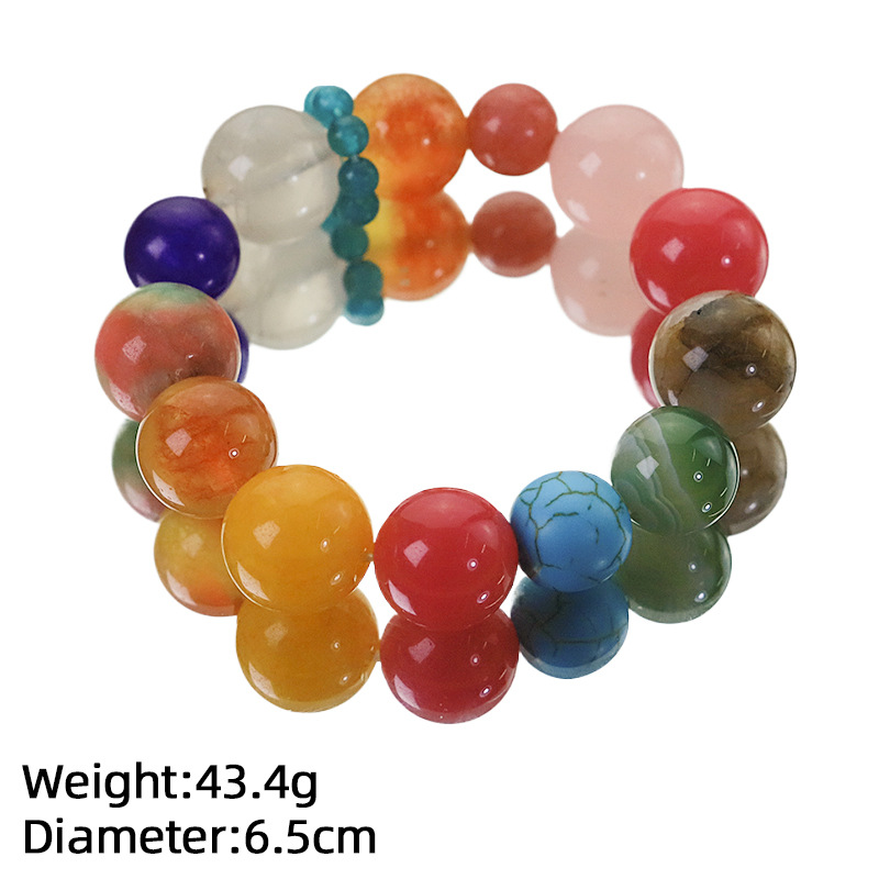 DIY original dopamina color de piedra natural azul pálido anillo pulsera pulsera de moda macaron pulsera joyas