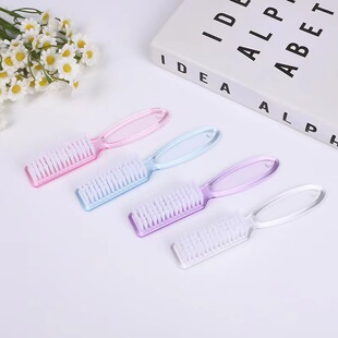 Spot Wholesale Manicure Dust Brush Tools Manicure Dust Nail Brush Transparent Handle Brush Manicure Cleaning Brush