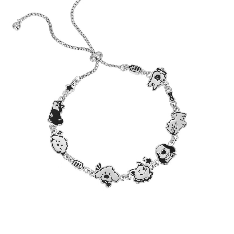 Happy Puppy Bracelet Female Original Niche Design Cold Style Advanced Sense Pull Chain Bracelet Female