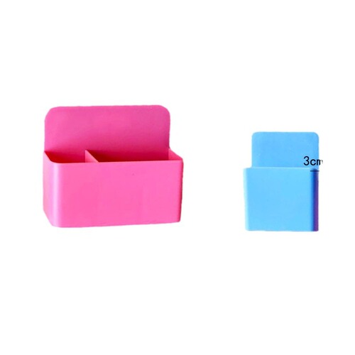 Magnetic storage box, chalk box with magnetic plastic on the back, multifunctional office storage pen holder, chalk eraser, absorbable pen bucket