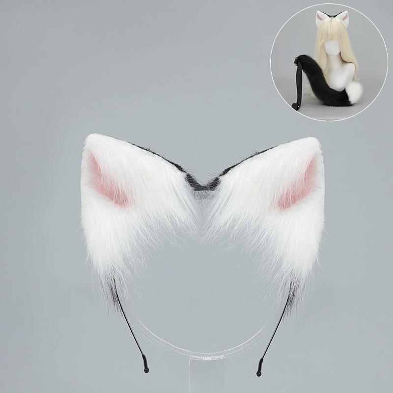 ハロウィン獣耳と尻尾セットコミコン猫少女獣耳少女cos小道具手作り猫耳カチューシャ猫尻尾セット|undefined