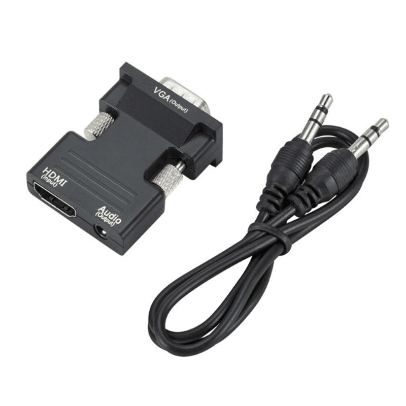 Переходник VGA в HDMI с питанием, аудио, вращение VGA, HDMI конвертер HDMI в VGA