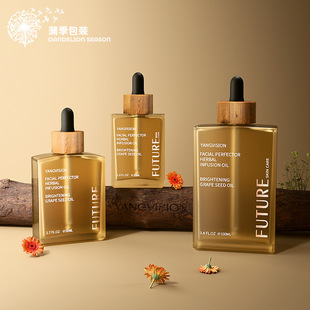 High-Quality Customized 30Ml/50Ml/100Ml Essential Oil Square Bottle Essence Bottle Dropper Bottle Skin Care Product Glass