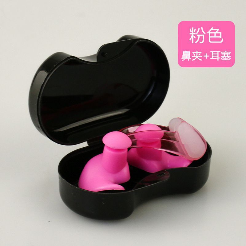 ↑ tapones para los oídos en espiral + pinzas nasales - Rosa - 1 par - "lista de compras obligatorias