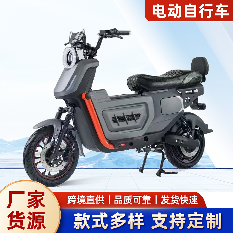 Factory Supplies New National Standard Long-Range Adult Electric Bicycle Two-Wheel Simple and Fashionable Scooter Battery Car