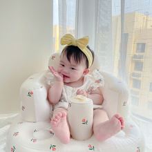 韩版ins风婴儿充气沙发 宝宝洗澡吃饭充气沙发 儿童餐桌椅学座椅