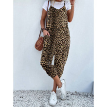 O 38516 Leopard print pocket camisole jumpsuit ���Ʋ������