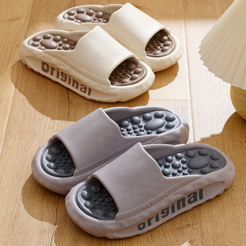 Men's summer EVA thick-soled beach non-slip, wear-resistant, odor-resistant, high-end massage slippers