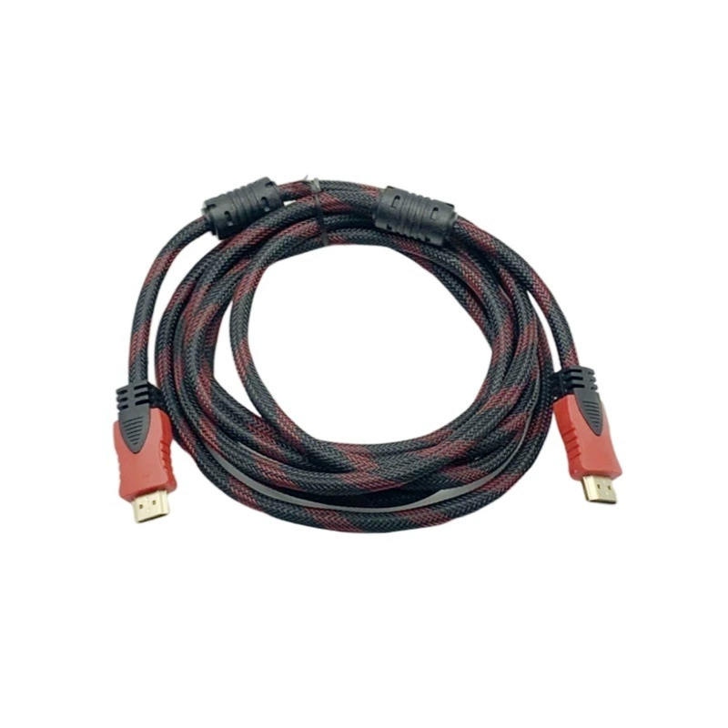 Кабель HDMI версии 1.4, HDMI кабель 1,5 метра, кабель подключения к компьютеру HDMI, кабель высокой четкости, медь, сталь с медной облицовкой, красно-чёрный