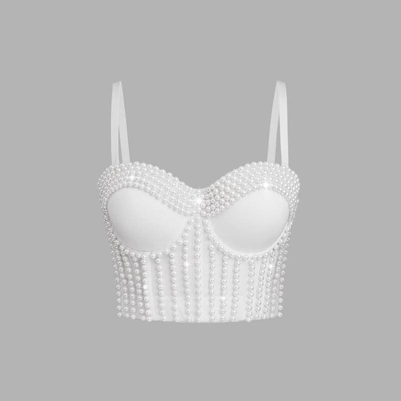 Manufacturer Luqiu Guo Db1816 White Camisole Women's Inner Wear Tank Top Clothing with a High-End Feel, Sexy Outfit with Small Camisole