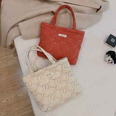 【Suoxibu Handbag】New Year Edition Small Rabbit Quilted Faux Fur Crossbody Bag with Faux Fur Lining Daily Small Shoulder Bag Mom Bag