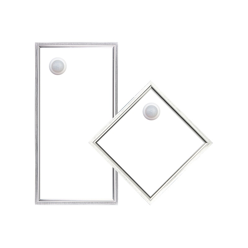 Luz LED de Panel Plano con Sensor de Cuerpo Humano, Control por Voz y Radar, 300x300x600, para Cocina, Baño, Pasillo, Sensor de Radar