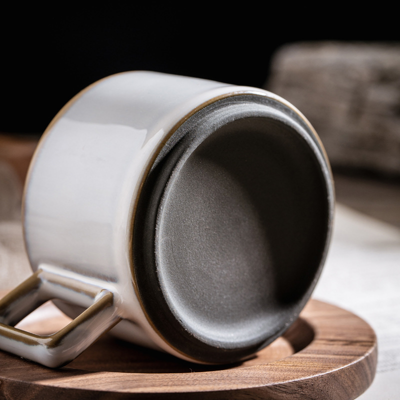 Mini taza de café americana pequeña taza de cerámica taza de taza de agua taza con taza de nuez cucharas al por mayor