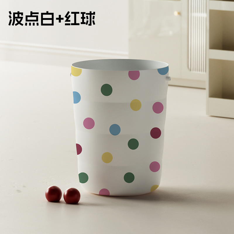 家庭用ゴミ箱、高さのある滑り止め、ポータブルPPドーパミンウェーブクリエイティブバケツ収納バケツ|undefined