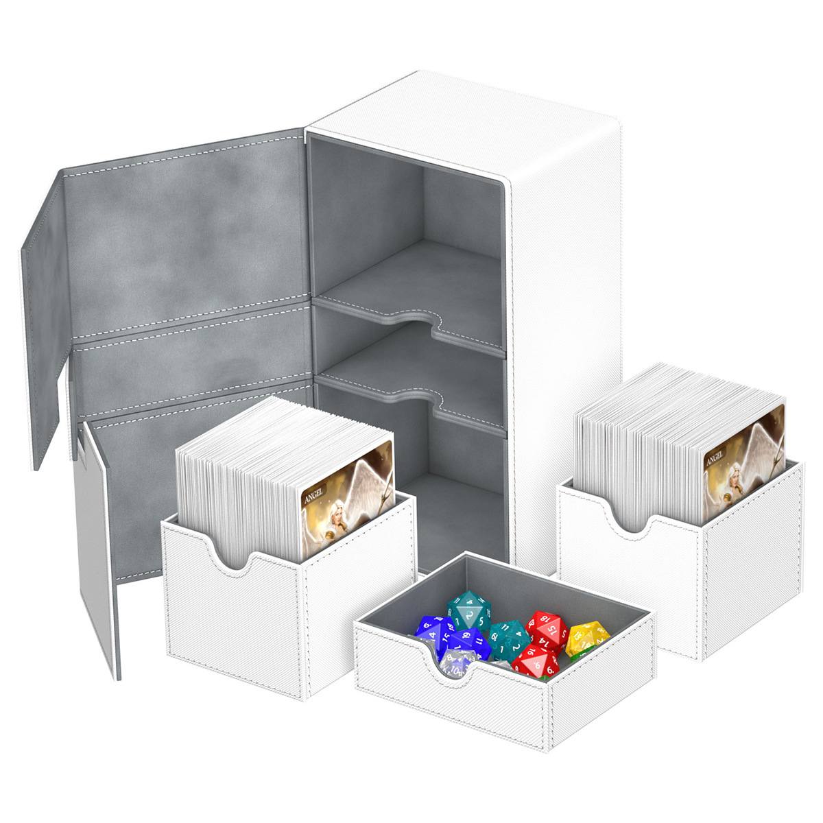 De gama alta 200 + multi-funcional caja de tarjeta de la PU juego de mesa MTG Ultraman tarjeta Bao Ke Meng Wanzhi tarjeta de almacenamiento al por mayor