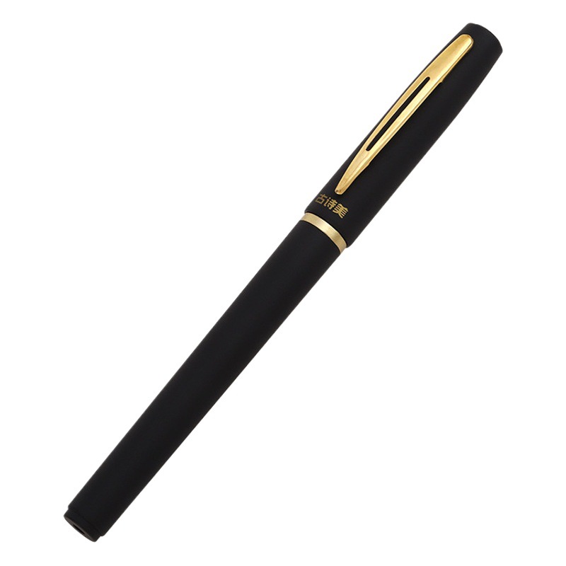 Gushimei Large-Capacity Signature Pen Black Bullet Gel Pen Exam Business Pen 0.5/0.7/1.0mm