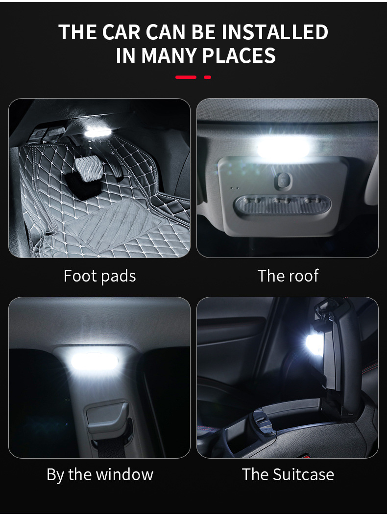 Car atmosphere light car touch light car sole induction light car interior reading light LED decorative light modification