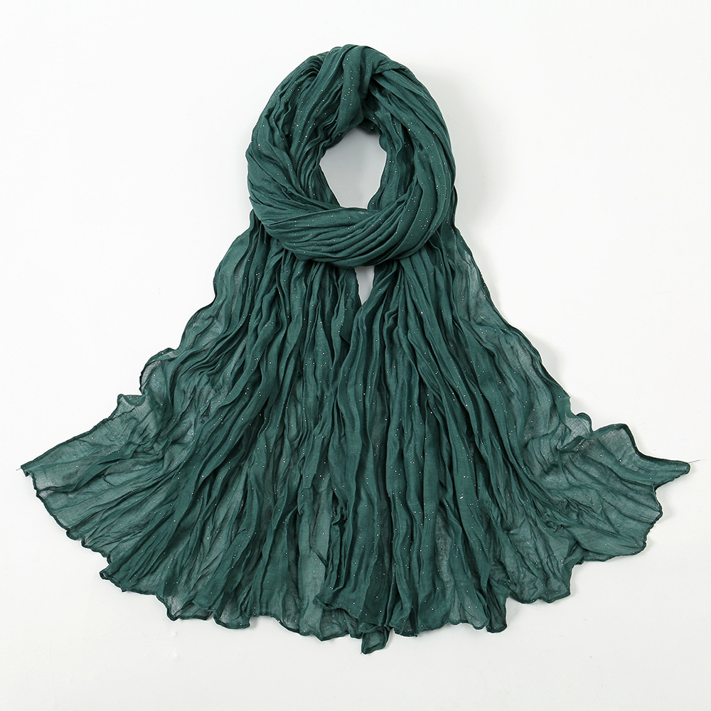Women's Simple Style Solid Color Voile Polyester Scarf Shawl display picture 2