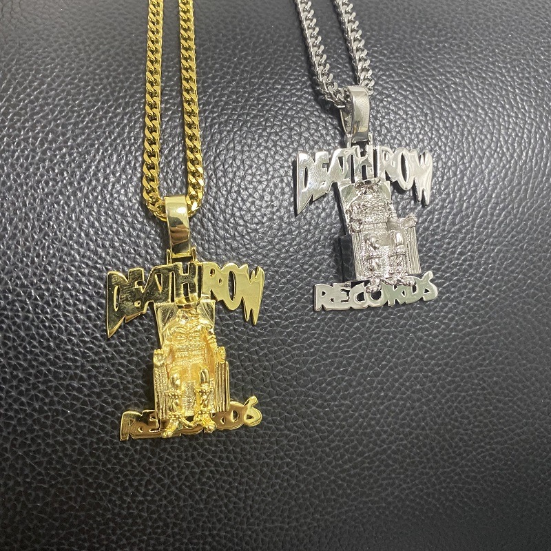 Retro Geometric Letter Copper Inlay Zircon Necklace 1 Piece