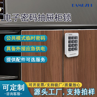 大拇指智能密码锁台球杆电子密码锁更衣柜锁洗浴健身房储物柜锁
