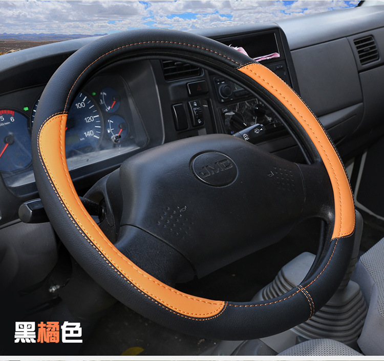 Crane steering wheel cover 40 42 45 47cm crane truck bus bus handle cover four seasons leather
