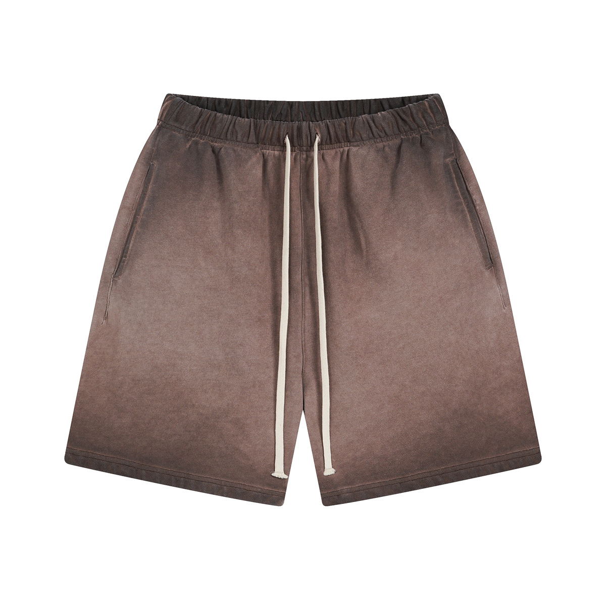 Pantalones cortos de verano para hombre, estilo vintage, delgados, con efecto desgastado, teñidos con cera, retro, de cinco puntos. image 10