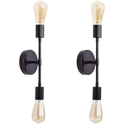Cross-border exclusive supply of creative double-headed wall lamps, personalized American style hallway bedroom industrial style LED wall lamps bathroom mirror headlights