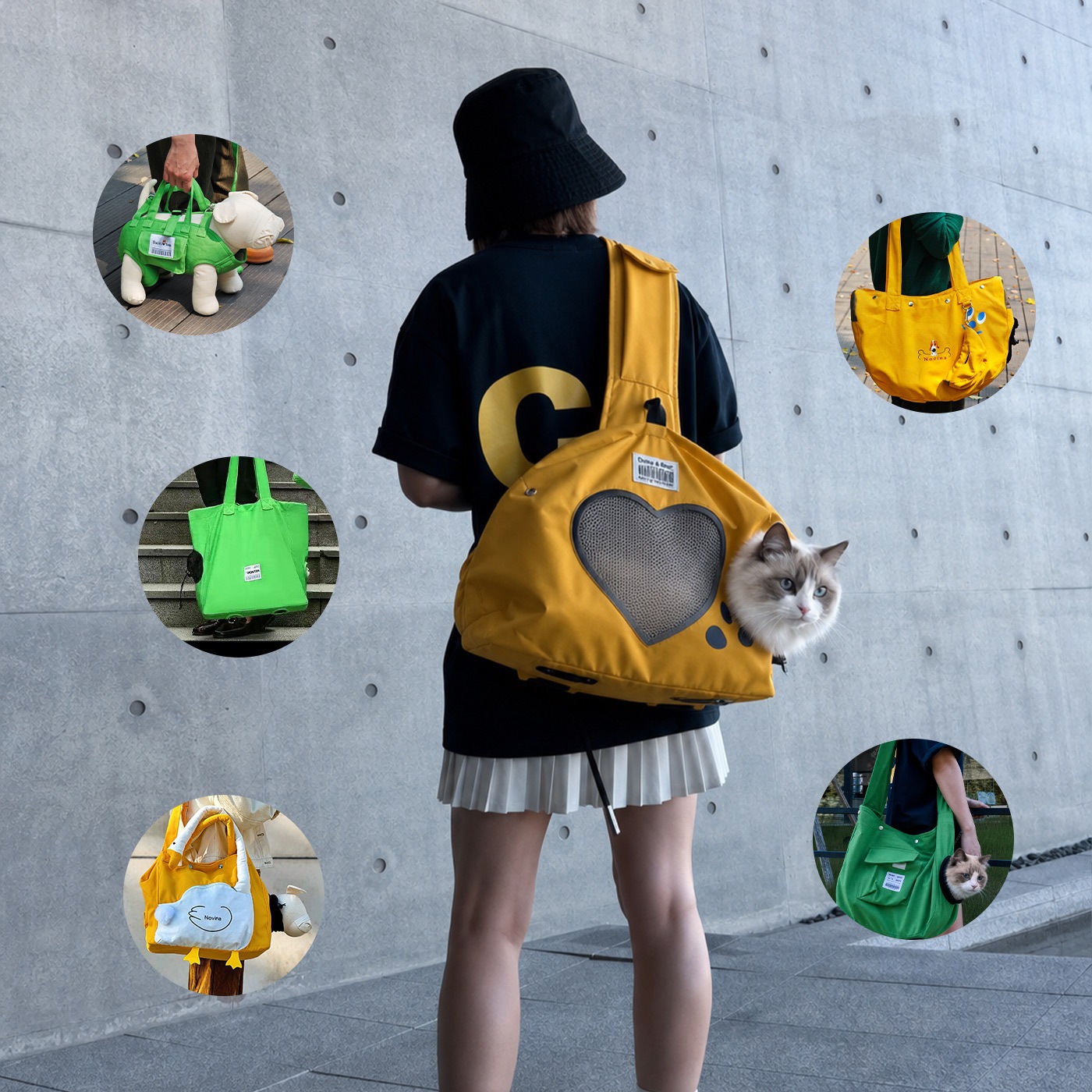 Handheld breathable shoulder bag to go out on the belt