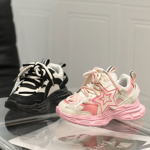Children's Shoes  Autumn Medium and Large Kids Breathable Sports Shoes Father's Shoes for Girls and Boys Running Shoes Trendy