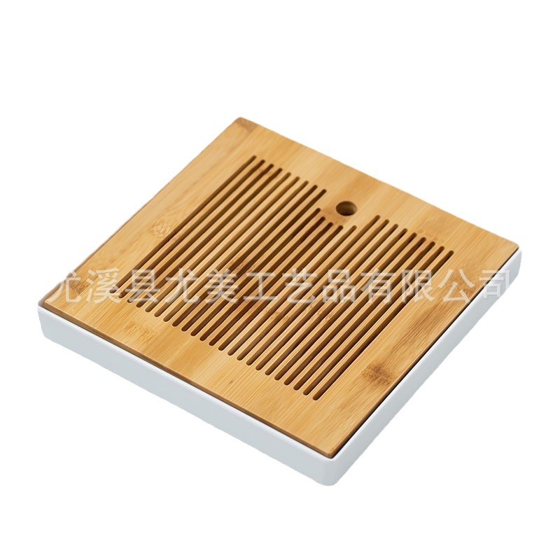 Bandeja de té japonés de bambú hogar Kung Fu juego de té bandeja rectangular pequeña mesa de té taza de té bandeja de drenaje en stock