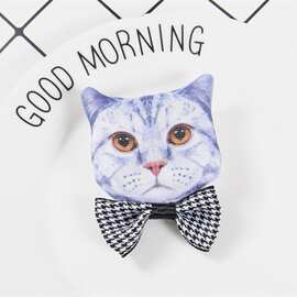 韩版卡通系列服装布艺童装辅料配件 领结猫