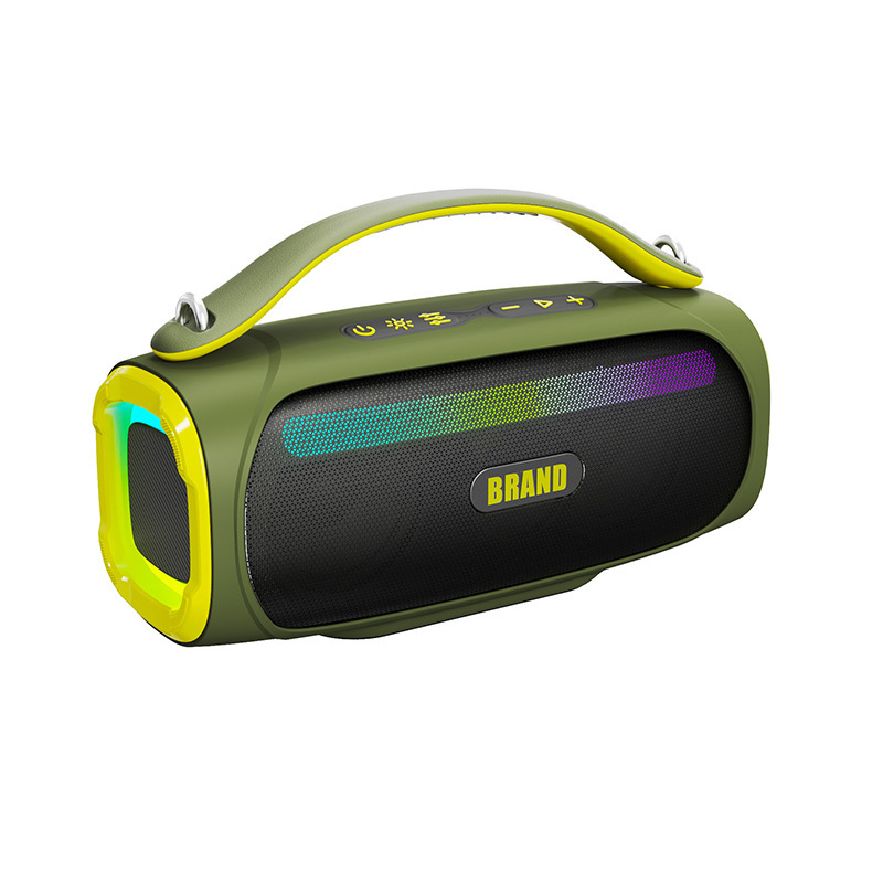 新品60Wハイパワーbluetoothオーディオrgbカラフルサブウーファワイヤレスバックショルダーポータブルアウトドアスピーカー|undefined