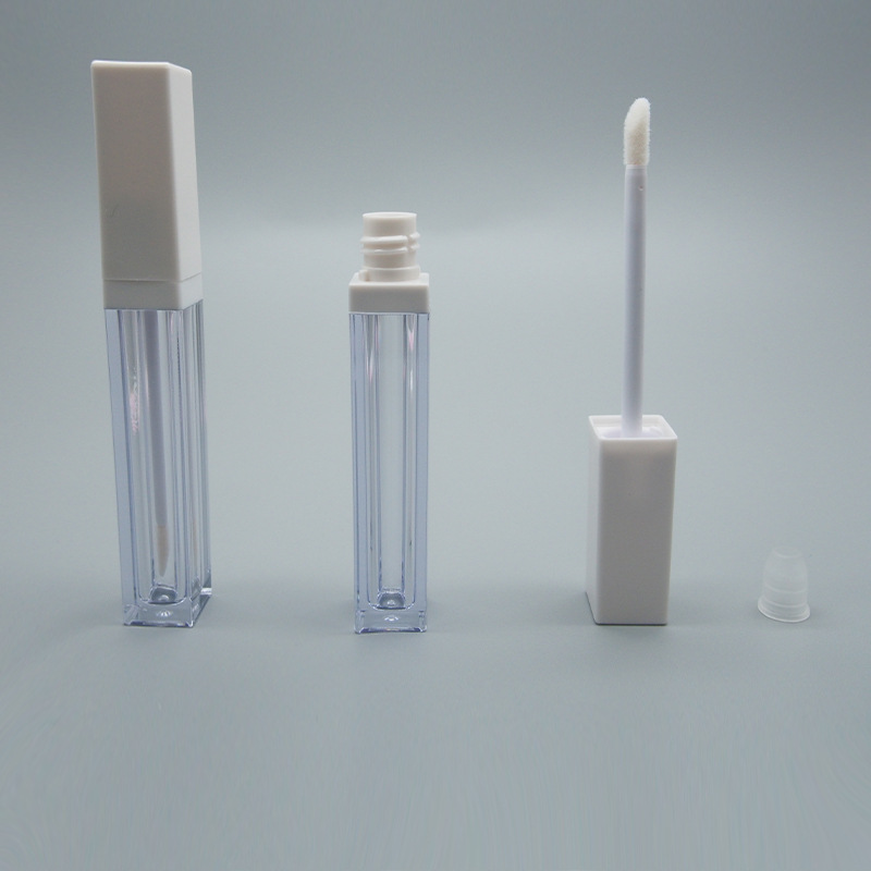 5011 흰색 캡 투명 병 립글로스 튜브