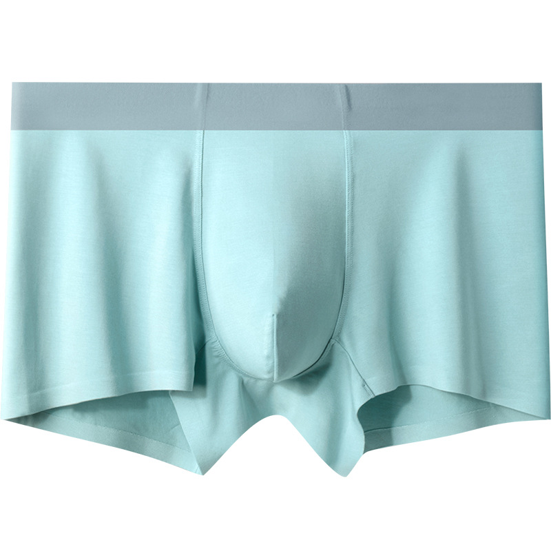 Ropa interior modal antibacteriana 7A para hombre, forro de seda, sin costuras, transpirable, cómodos calzoncillos tipo bóxer para hombre.