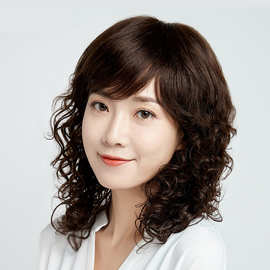 假发女短发蓬松逼真发羊毛卷假发中长卷发头套式时尚妈妈假发套