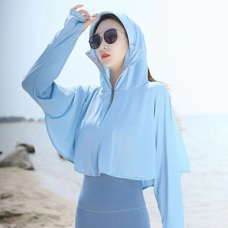 冰丝防晒衣女夏2023新款防紫外线透气防晒罩衫外套骑电动车防晒服