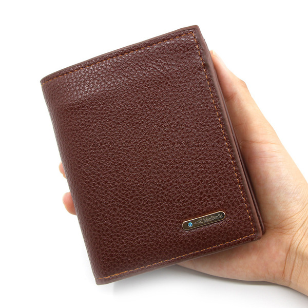 Polyurethane men's casual short wallet