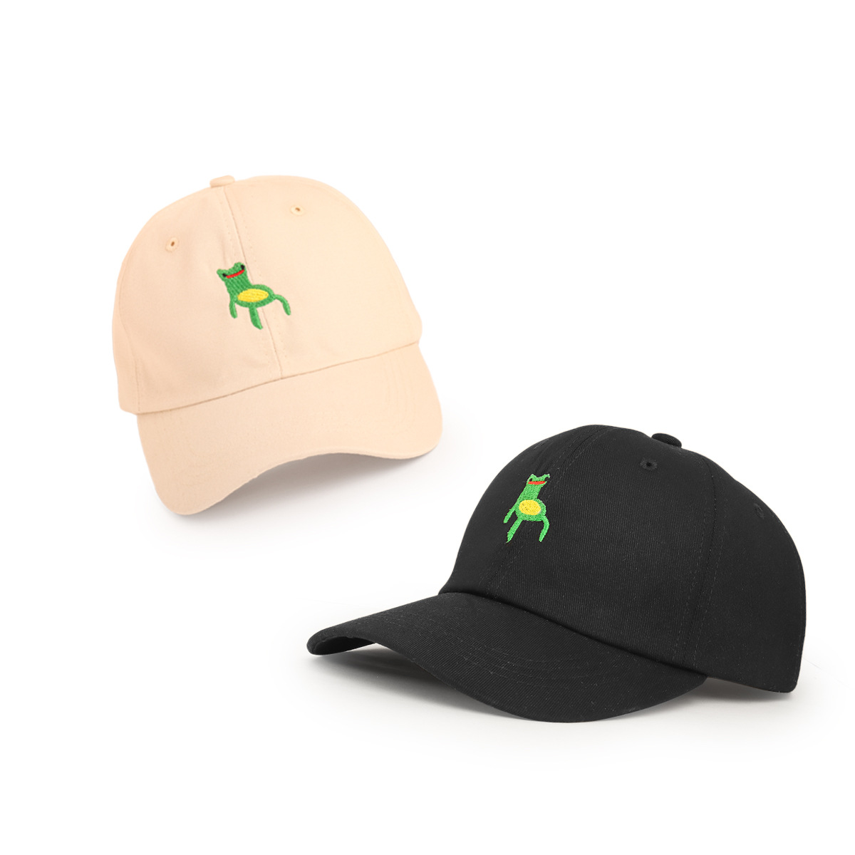 Korean Style Cute Frog Wide-brimmed Sunscreen Baseball Cap display picture 11