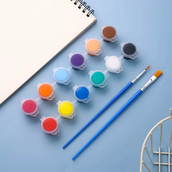 Wholesale 3 ml 12 Color Acrylic Painting Pigment Kids Painting Graffiti Art Pigment Gypsum Doll Pigment