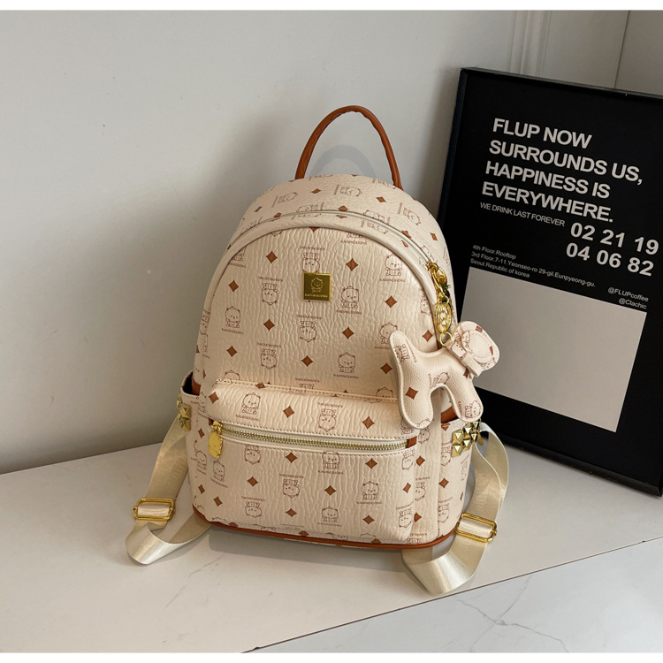 2025 nueva mochila de gran capacidad para mujeres caricaturas lindas osos mochila de mujer impresión de estilo coreano mochila de moda