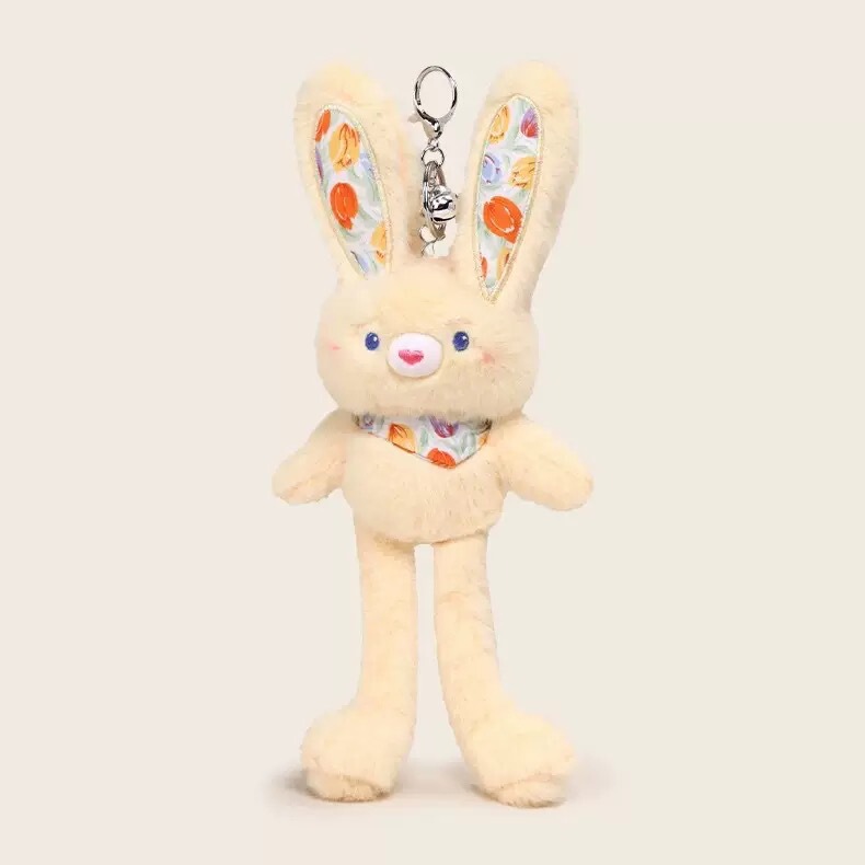 人気の新製品、楽しい花柄スカート、花柄プルウサギぬいぐるみキーホルダー、親友バックパックペンダント供給|undefined