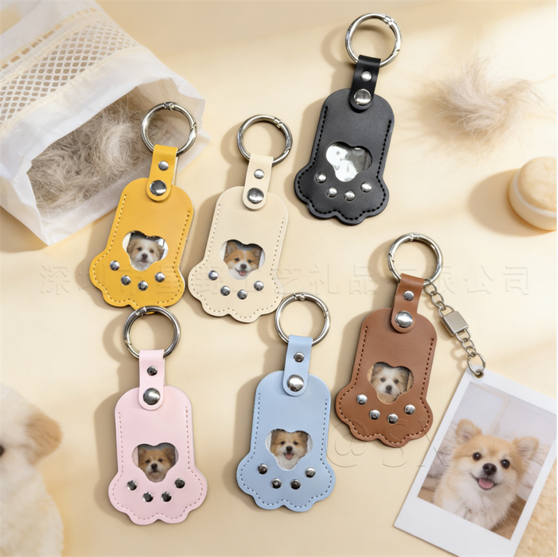 Cross-Border Same Style Pet Hair Keychain, Cat and Dog Photo Box, Ashes Storage Bag, Pet Souvenir Storage Set